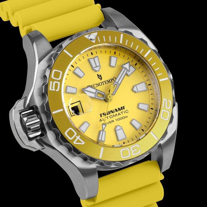 Tecnotempo - Automatic Diver 1000M Tsunami - Limited, Handtassen en Accessoires, Horloges | Heren