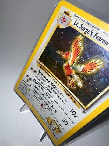 Pokémon - 1 Card - Lt. Surges Fearow 7/132 Foil - WOTC -