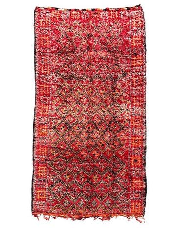 Grand tapis vintage marocain Boujad – tapis berbère fait