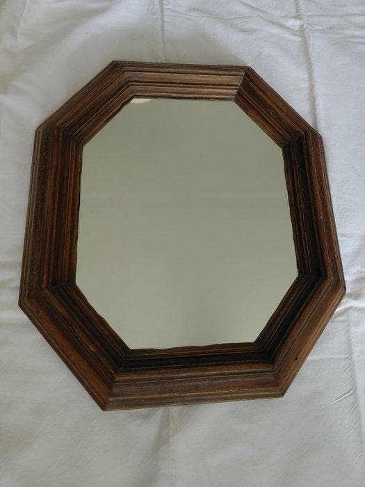 Spiegel - Hout, Antiek en Kunst, Curiosa en Brocante