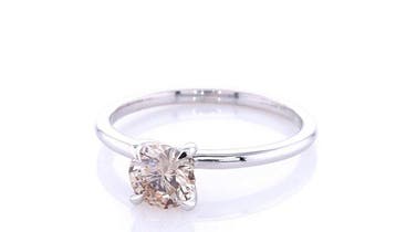 Zonder minimumprijs - Ring - 14 karaat Witgoud - 0.66ct. tw., Handtassen en Accessoires, Nieuw