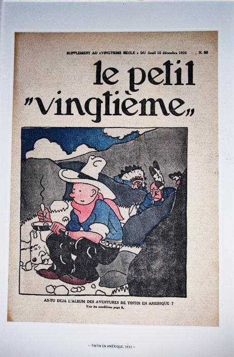 Moulinsart - Lithographie - Couverture Le Petit Vingtième -, Livres, BD