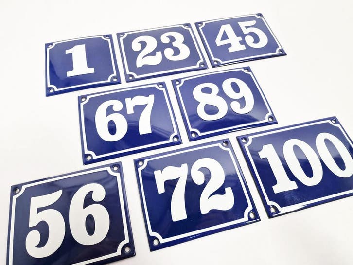 Emaille huisnummer Frankrijk, Verzamelen, Merken en Reclamevoorwerpen, Verzenden