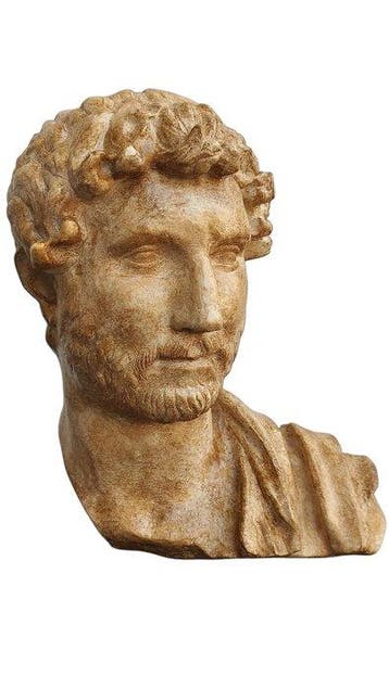 sculptuur, Busto Adriano - 38 cm - marmerstof, Antiek en Kunst, Antiek | Keramiek en Aardewerk