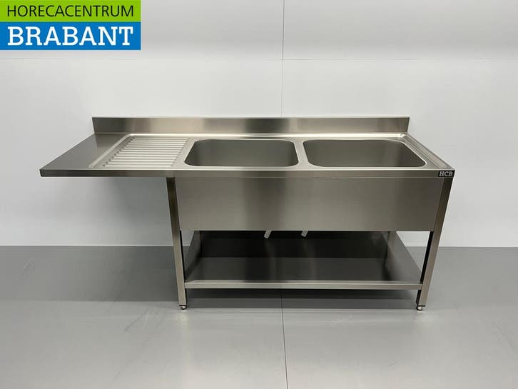 Evier en acier inoxydable double évier Premium-line 200 cm, Articles professionnels, Horeca | Autre, Envoi