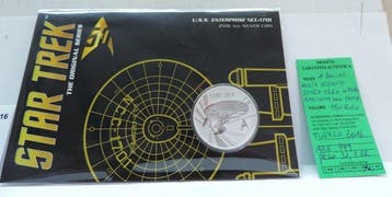 Tuvalu. 1 Dollar 2016 Star Trek FDC/BU (Sans prix de