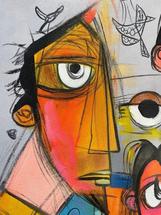 Adriano Ferretti (1976) - Stasi di corpi in risonanza, Antiquités & Art, Art | Peinture | Moderne