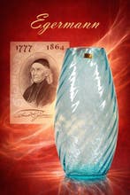 Egermann - Vaas - Kristal - Amber Kristall vaas, Antiek en Kunst