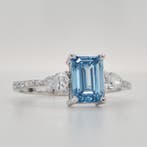 Zonder minimumprijs - Ring - 14 karaat Witgoud - 2.02ct. tw., Nieuw