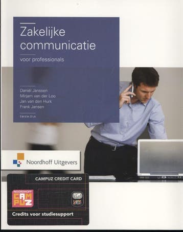 Zakelijke communicatie voor professionals / Vast Boek /, Boeken, Verzenden, Gelezen, Frank Jansen