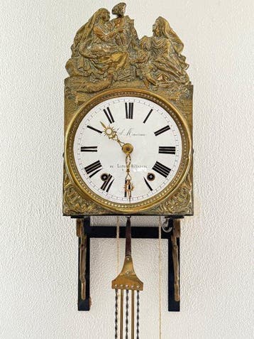 Comtoise klok - Antiek IJzer - 1850-1900, Antiek en Kunst, Antiek | Klokken