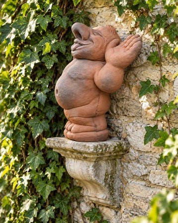 Beeld, garden statue of a troll mythical creature - 25 cm -