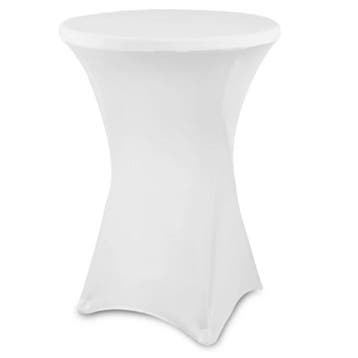Tafelhoes | Statafel Ø800mm | Polyester/Elastaan | Wit |, Verzenden, Nieuw in verpakking