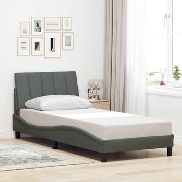 vidaXL Bedframe zonder matras Hanko 90x200 cm stof, Verzenden