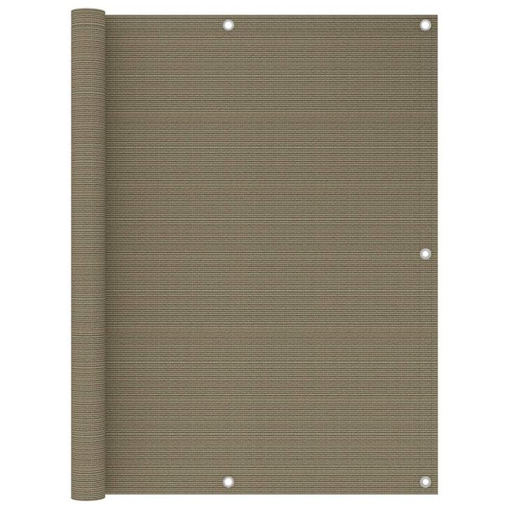 vidaXL Balkonscherm 120x600 cm HDPE taupe, Tuin en Terras, Parasols, Nieuw, Verzenden