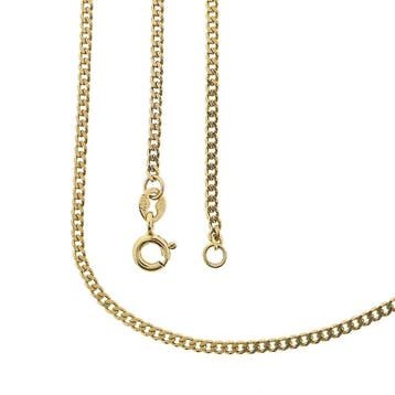 9 karaat gourmetschakel ketting, Ophalen of Verzenden, Gebruikt, Geel, Goud