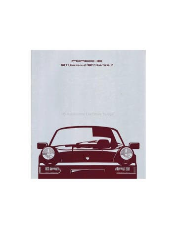1990 PORSCHE 911 CARRERA BROCHURE DUITS
