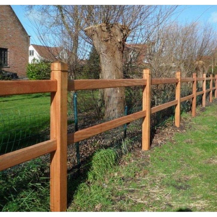 Kensington 1 weidepaal met piramidekop in tropisch hardhout, Dieren en Toebehoren, Stalling en Weidegang