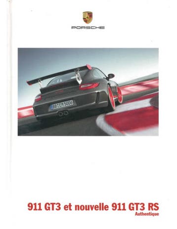 2010 PORSCHE 911 GT3 + RS HARDCOVER BROCHURE FRANS