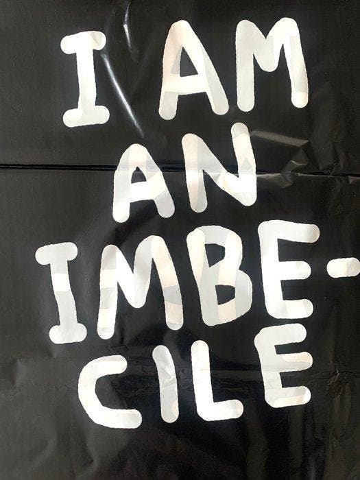 David Shrigley (1968) - I am an imbecile Balloon (Banksys, Antiek en Kunst, Kunst | Schilderijen | Modern