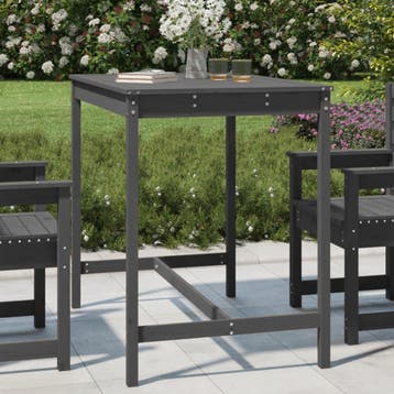 vidaXL Tuintafel 121x82,5x110 cm massief grenenhout grijs, Verzenden, Nieuw
