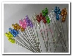 Parelspelden Hatpin 62258 Turquoise 9 mm 5 stuks, Nieuw