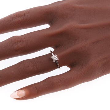 Ring - 18 karaat Witgoud - Diamant - Vintage NOS uit de, Nieuw