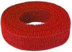 Jute band Rood 5 cm rol 40 meter, Nieuw