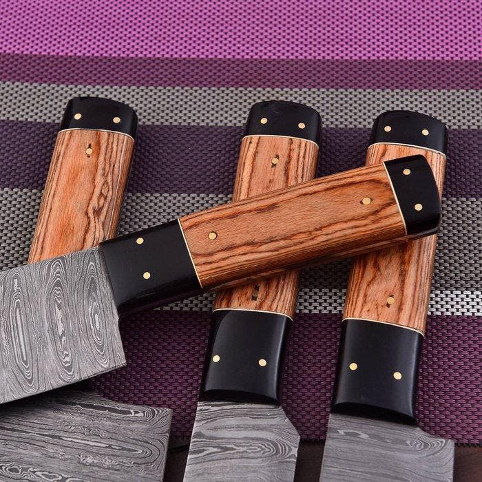 Keukenmes - Chefs knife - Gevouwen staal, Pakka-hout en, Antiek en Kunst, Antiek | Keukengerei