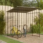 vidaXL Fietsenstalling 190x190x222 cm staal zwart, Fietsen en Brommers, Verzenden, Nieuw