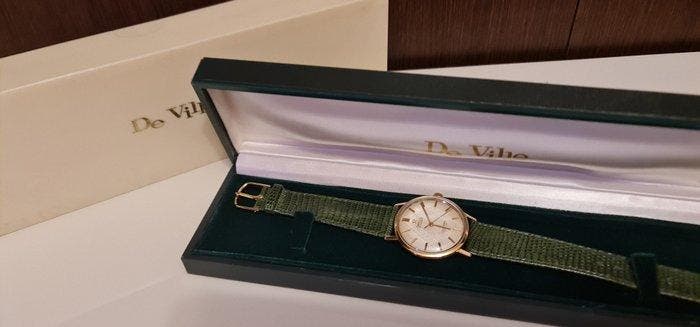 Omega - Seamaster De Ville Automatic texture dial 18k gold, Handtassen en Accessoires, Horloges | Heren