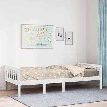 vidaXL Kinderbed zonder matras massief grenenhout wit 90x190, Verzenden, Nieuw