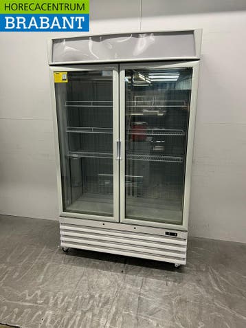 Saro Congélateur double porte en verre 800 litres mobile, Verzenden
