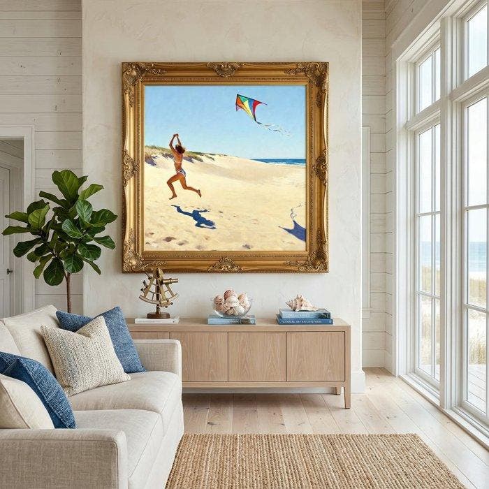 Le Yack - The Kite Runner on the Dunes - Hand signed, Antiquités & Art, Art | Peinture | Moderne