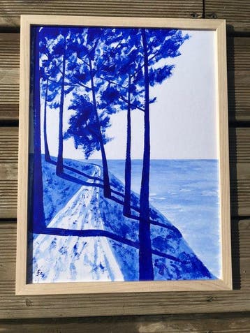frederic Cadiou - Le Sentier Côtier - bleu outremer