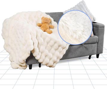 Knuffeldeken, dikke bankdeken, bankdeken, 150 x 150 cm, XL,, Huis en Inrichting, Verzenden, Nieuw