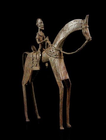 Figure de cavalier en bronze - Dogon - Mali
