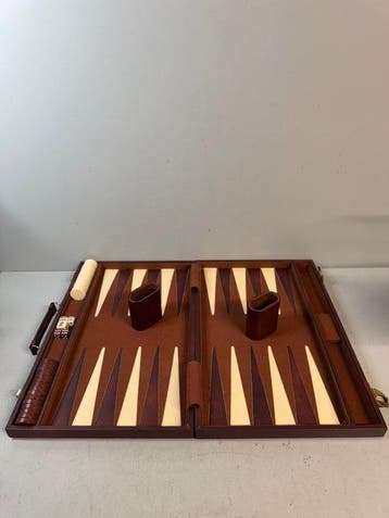 Jeu de société - Luxe xxl grote vintage backgammon, Antiquités & Art