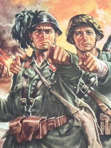 Italie - Carte postale militaire de propagande RSI —