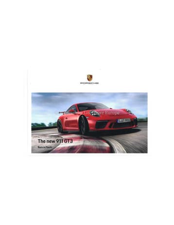 2018 PORSCHE 911 GT3 HARDCOVER BROCHURE ENGELS, Ophalen of Verzenden, Nieuw