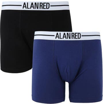 Alan Red Boxer zwart blauw 2Pack maat XL Heren, Verzenden, Blauw, Alan Red, Boxer