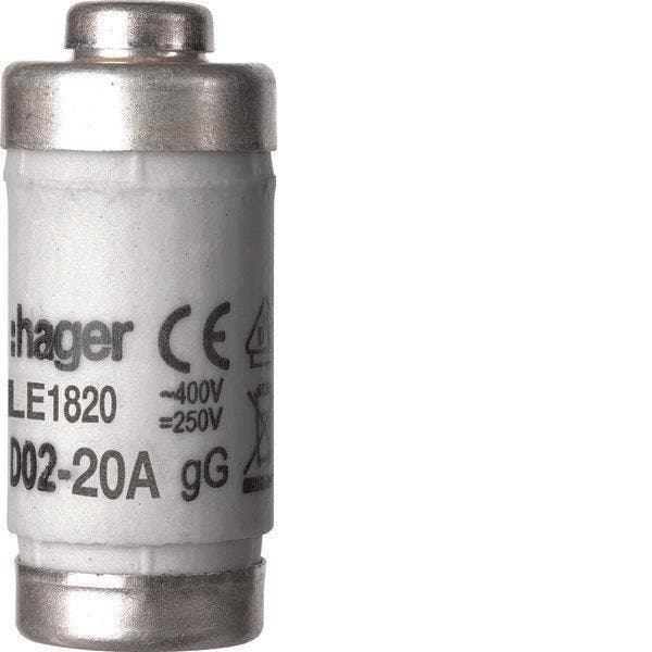 Hager D02 Fusible 20A 400V Avec Indicateur - LE1820 [5, Doe-het-zelf en Bouw, Elektriciteit en Kabels, Verzenden