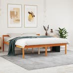 vidaXL Seniorenbed massief grenenhout wasbruin 150x200 cm, Huis en Inrichting, Verzenden, Nieuw