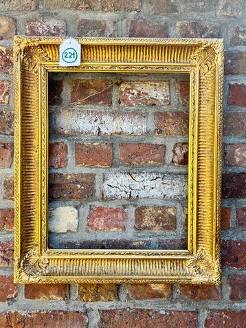 Lijst - 221. Oude goud vergulde schilderijlijst. Voor, Antiek en Kunst