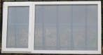 pvc raam , chassis , venster 224 x 119 wit / kwartsgrijs, Ophalen of Verzenden, Raamkozijn