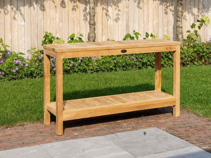 Massief teak Sidetable voor in de tuin | Direct leverbaar!, Jardin & Terrasse, Tables de jardin, Envoi