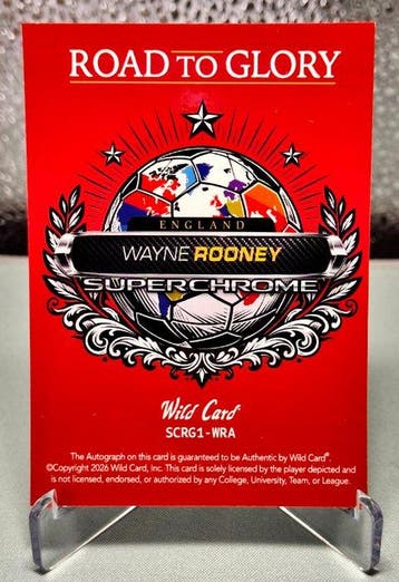 2026 Wild Card Road to Glory Wayne Rooney Gesigneerde kaart,, Nieuw