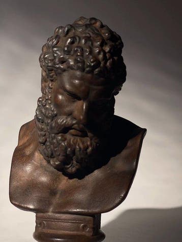 Beeldje - Classical Bust Sculpture of Hercules (Heracles),