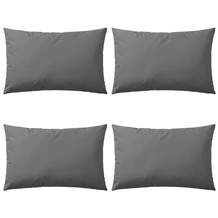 vidaXL Buitenkussens 60x40 cm grijs 4 st, Maison & Meubles, Accessoires pour la Maison | Coussins, Envoi