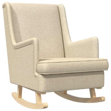 vidaXL Schommelstoel Crème 62 x 80 x 85 cm Stof, Verzenden, Nieuw